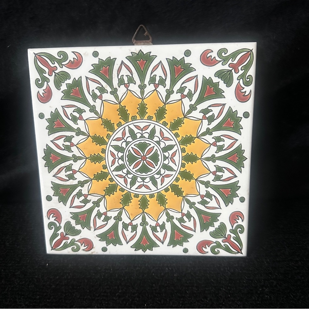 Vintage Handmade Greek Ceramic Tile